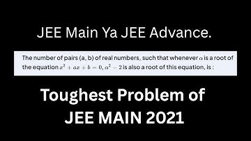 The number of pairs (a,b) of real numbers, such that wherever α is a root of the equation x 2 +ax+b