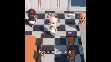 Regular vs Toon #animation #unity #funny #gaming #games #baby #gamedev #shaders #visuals #indiegame