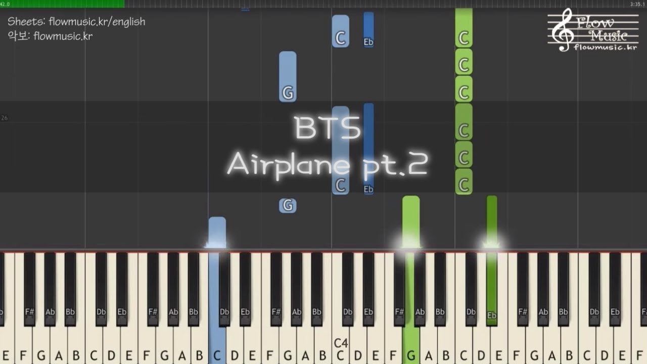 BTS (방탄소년단) - Airplane pt.2 Piano Tutorial 피아노 배우기
