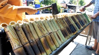 Selling 1,000 in a day! Only $0.90 Sticky Rice in Bamboo / Khao Lam | Thailand street food