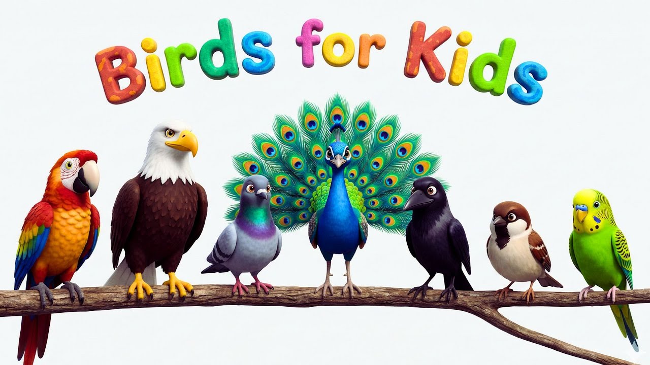 Birds for kids | Toddlers | Babies | Cute Birds | Bunny | Song | Rhymes | Kids |3d |Kindergarten |KG