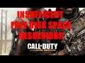 COD Advanced Warfare-Insufficient free disk space RESOLVIDO!!