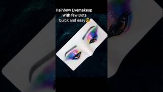 🌈Vibrant Rainbow Eye Makeup Tutorial | Fun & Colorful Look! #shorts #ytshorts #trending #viral#trend