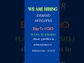 Android Developer   Plano, TX Onsite