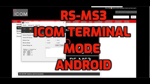 RS-MS3W - ICOM ID-52 - Terminal mode-Android