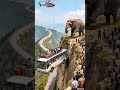 Amazing Elephant Trying to rescue Bus #Shorts #GlitchArt #MindBending