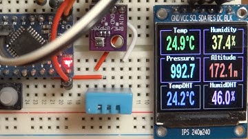 BME280 and DHT11 comparison with Arduino and ST7789 IPS