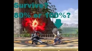 Super Smash Bros Ultimate - Who Can Survive Byleth's Aymr at 80% or 100%?