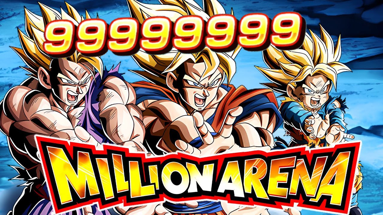 99 MILLION DAMAGE! LR SSJ GOHAN FAMILY KAMEHAMEHA VS MILLION ARENA! Dragon Ball Z Dokkan Battle
