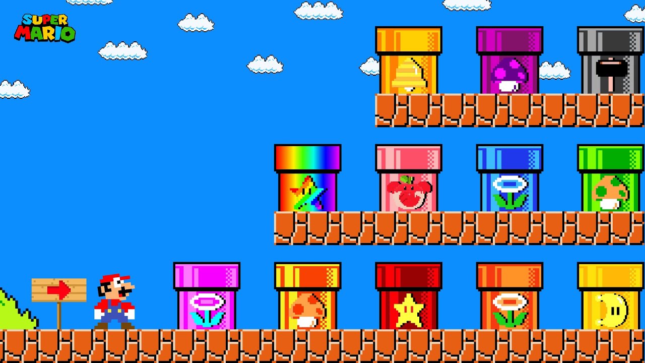 If Mario Collect Custom Pipe all Power Up?
