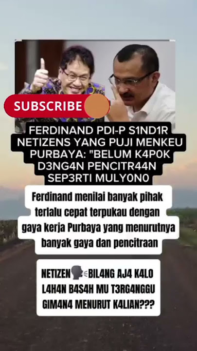 Ferdinand PDIP sindir netizen yang puji Menkeu Purbaya ' blom kapok dengan pencitraan' #news