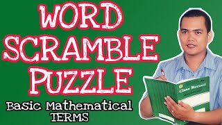Word Scramble Puzzle: Basic Mathematical Terms | Dave Jeffrey Camposano