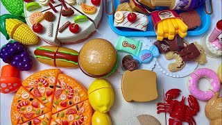Satisfying Fruits Cutting Live ASMR 🍍🌽🥦🥝🍟🦀🍕🦐🍔🍞 #asmr