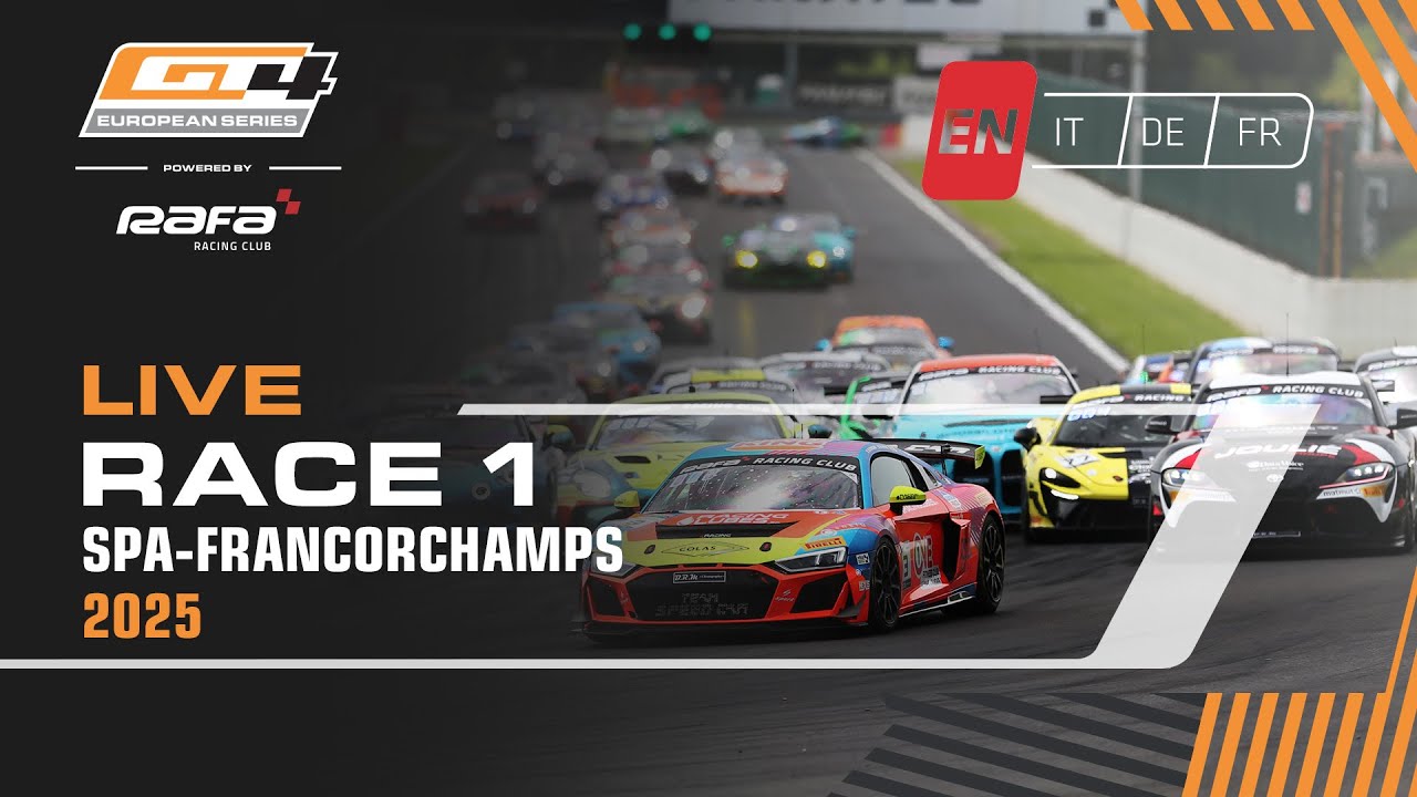 LIVE I Race 1 I Spa I GT4 European Series pwd by RAFA Racing Club 2025 (English)