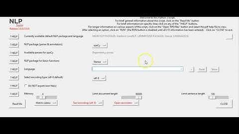 Setup NLP package and language