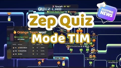 Cara Membuat dan Memainkan Game Mode TIM Yang Seru di Zep Quiz | Template Mode TIM Zep Quiz
