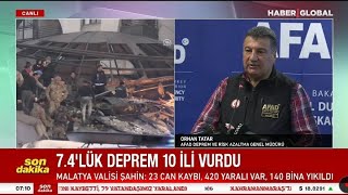 7.4 Lük Deprem Anı ve Açıklamala Orhan Tatar Açıklama Yaptı Son Dakika deprem