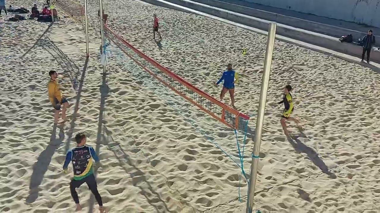 Sepak Takraw (Kick Volleyball) on Barcelona Beach