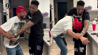 Blueface Dad Johnathan Tries To Pick Him Up Like A Baby! 😱