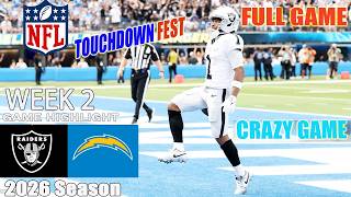 Raiders vs. Chargers WEEK 2 Sept 20, 2026 | Full Game Highlights | NFL Season 2026