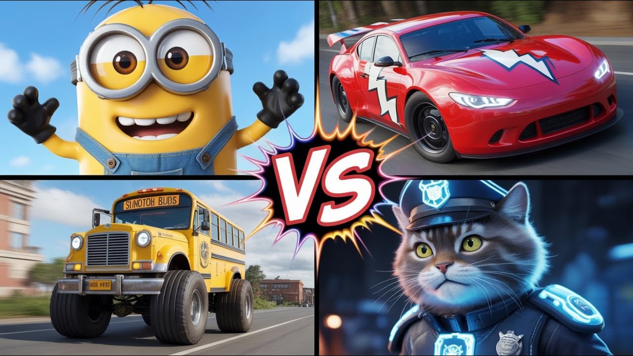Powerful Cartoon Clash | Minion, Superman, Pikachu & More | OMG Battle Scene! #18