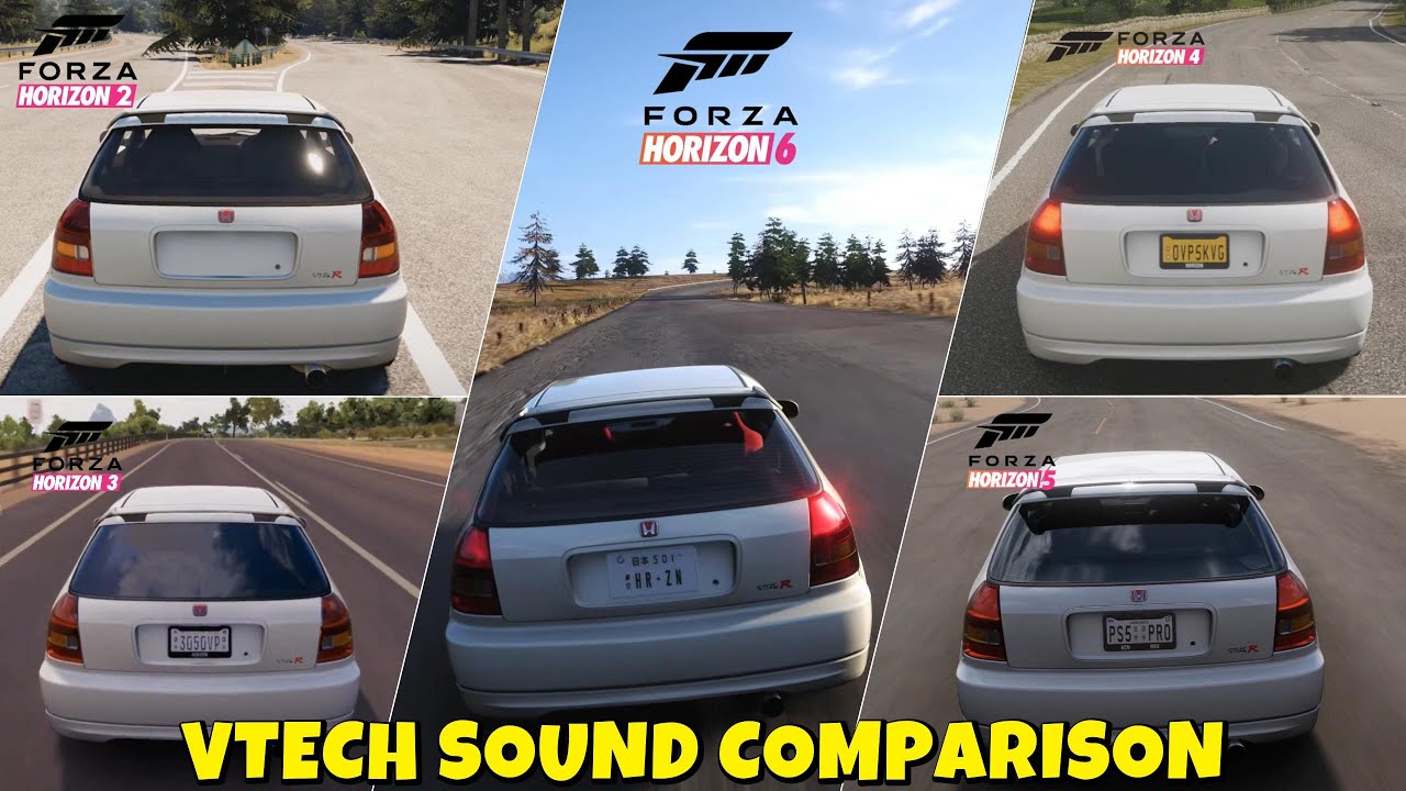 Honda Civic Type R VTEC Sound Evolution | FH1 vs FH2 vs FH3 vs FH4 vs ...