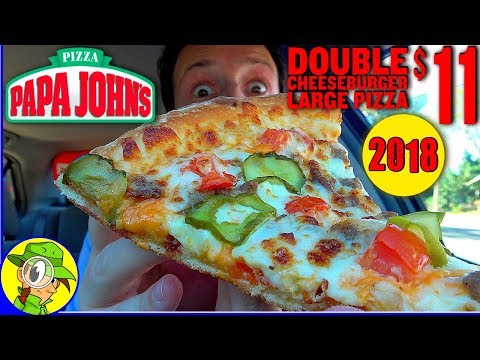 Papa John&rsquo;s® | Double Cheeseburger Pizza 2018 | Food Review! 🍕🍔