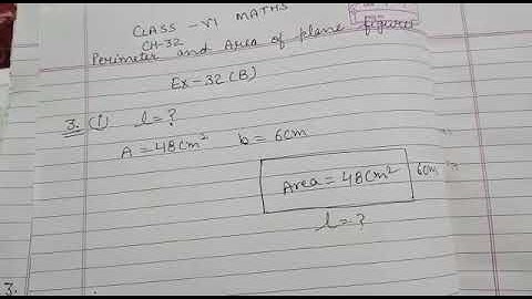 Q3,4 Ex-32B ch-32 Perimeter and area of plane figures class VI ICSE maths by love with mathematics