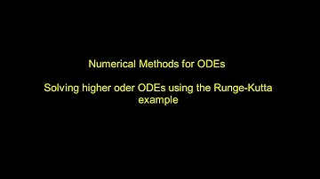Numerical methods for ODEs - Runge-Kutta for Higher order ODES - example