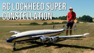 Wow! Beautiful! RC Airliner Lockheed Super Constellation - Flying and Engine Start Problems