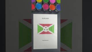 Burundi Flag 🇧🇮 Sand Painting ASMR ✨ Relaxing Color Fill #shorts