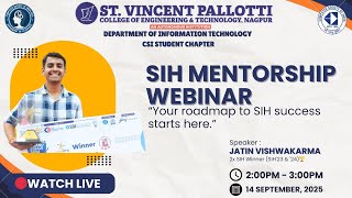 Crack Smart India Hackathon with CSI SVPCET  Computer Society of India