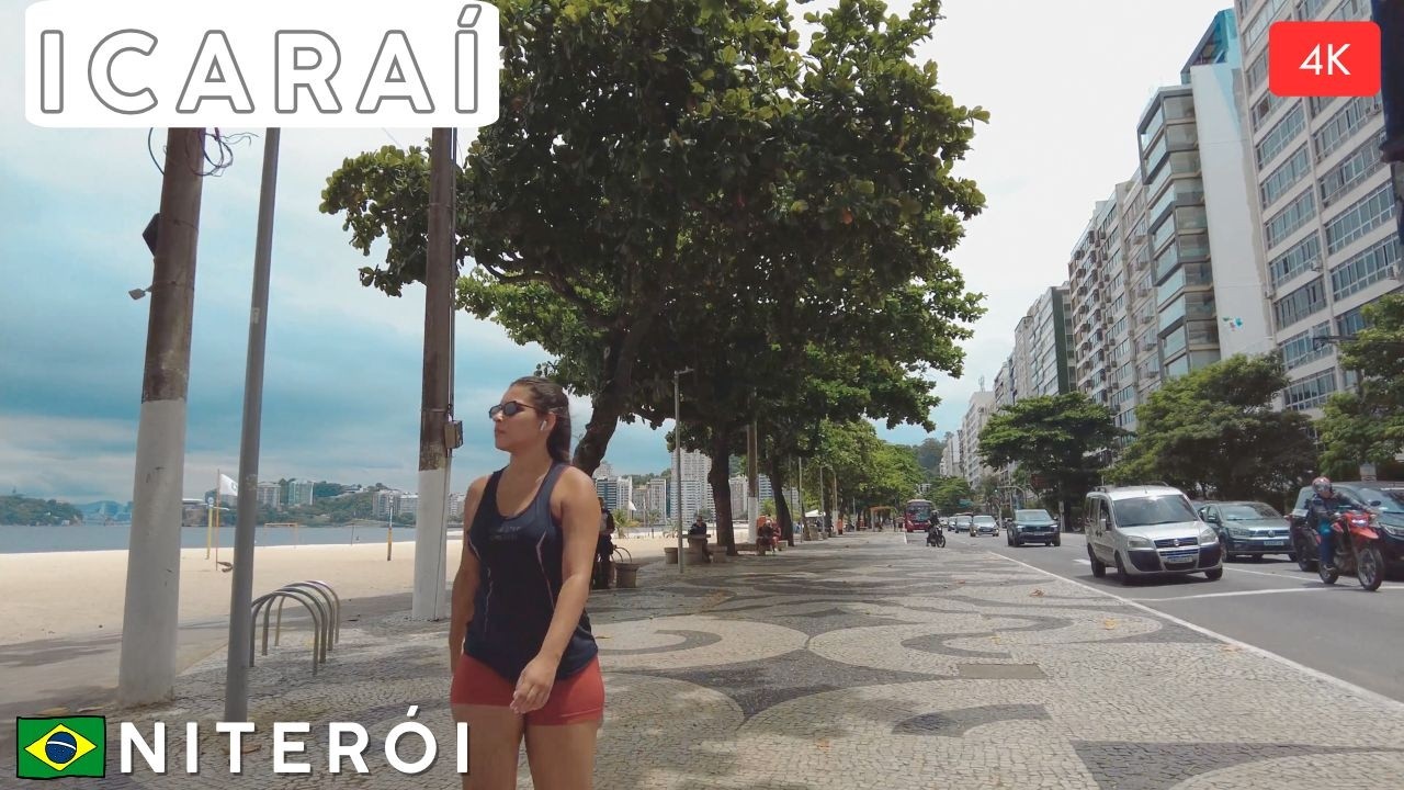 🇧🇷 Walking Icaraí Beach Boardwalk in Niterói | Rio de Janeiro【 4K 】