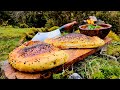 Giant empanadas cooked in nature relaxing camping asmr