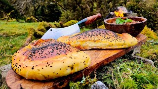 Giant Empanadas Cooked in Nature (Relaxing Video, Camping, ASMR)