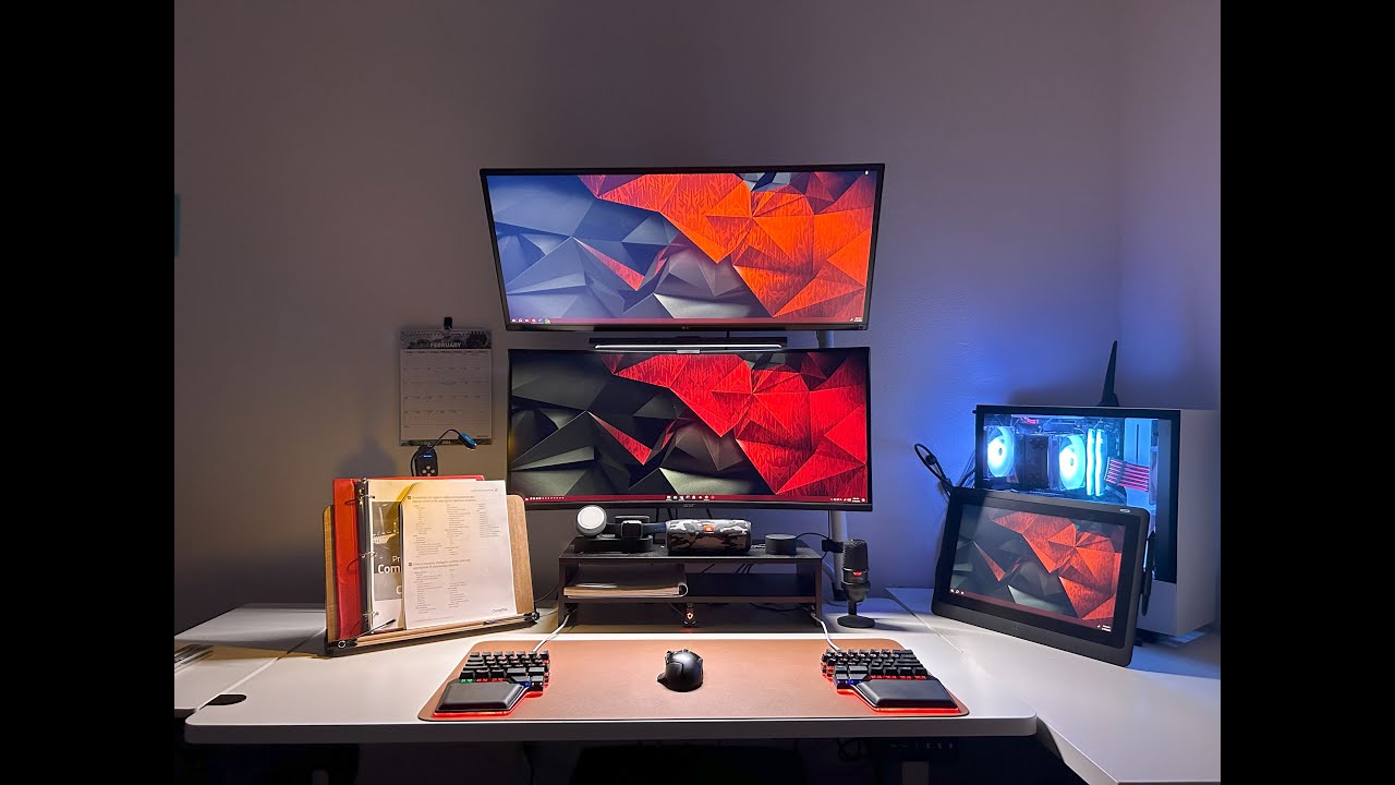 My Unique Ergonomic Desk Setup + Guide. - YouTube