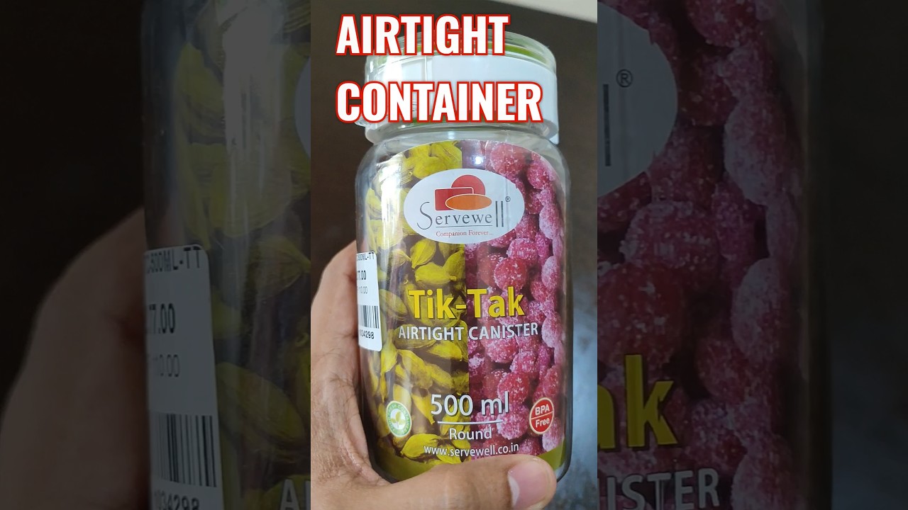 Airtight Plastic Storage Container Set | Transparent Containers for Kitchen Grocery Storage| 