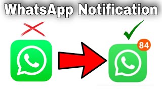 whatsapp notification problem / whatsapp notification not showing on home screen