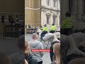 Mounted London Police ofiicers passed by at horse guards #viral #police #trending #horseguardsparade