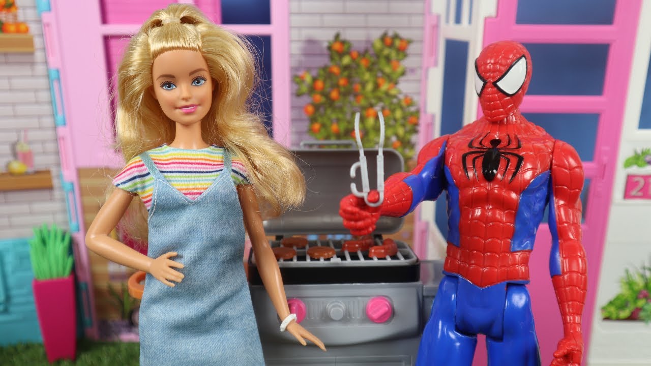 Barbie and Spiderman Toys Fun Day! - YouTube