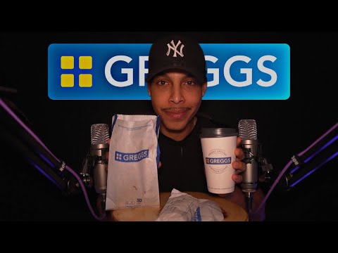 ASMR Greggs MUKBANG | Super Tingly EATING Sounds & Whispers 👨‍🍳