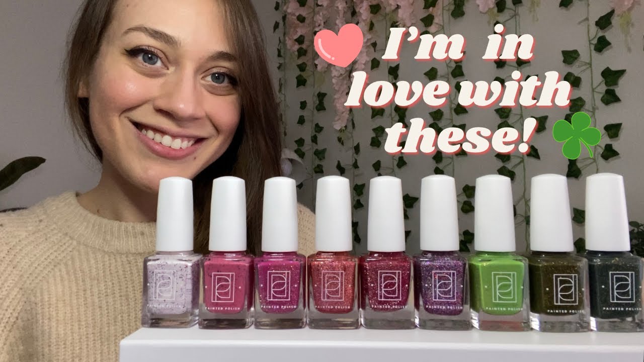 TWO Collections from Painted Polish! 💖 Food For Love  & Gilded Greens 🍀 Swatch + Review