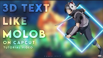 3D Text Like @Molob on capcut [Tutorial]! || #tutorial
