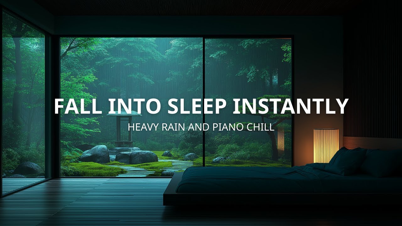 Healing Piano Music with Gentle Rain Sounds - Cozy Sleep Music to Relieve Stress And Insomnia