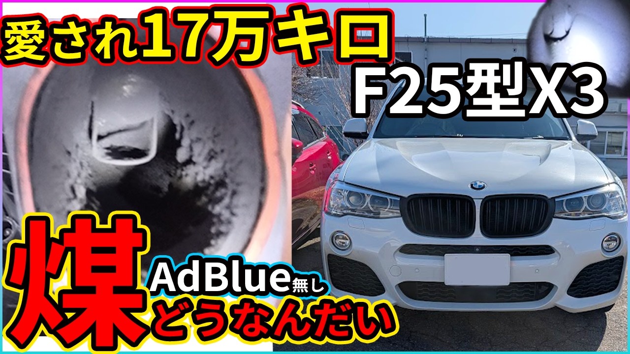 【BMW煤洗浄】愛され17万キロ F25X3煤洗浄ATF交換バイブレーションダンパー交換のフルフルフル!【N47エンジン】