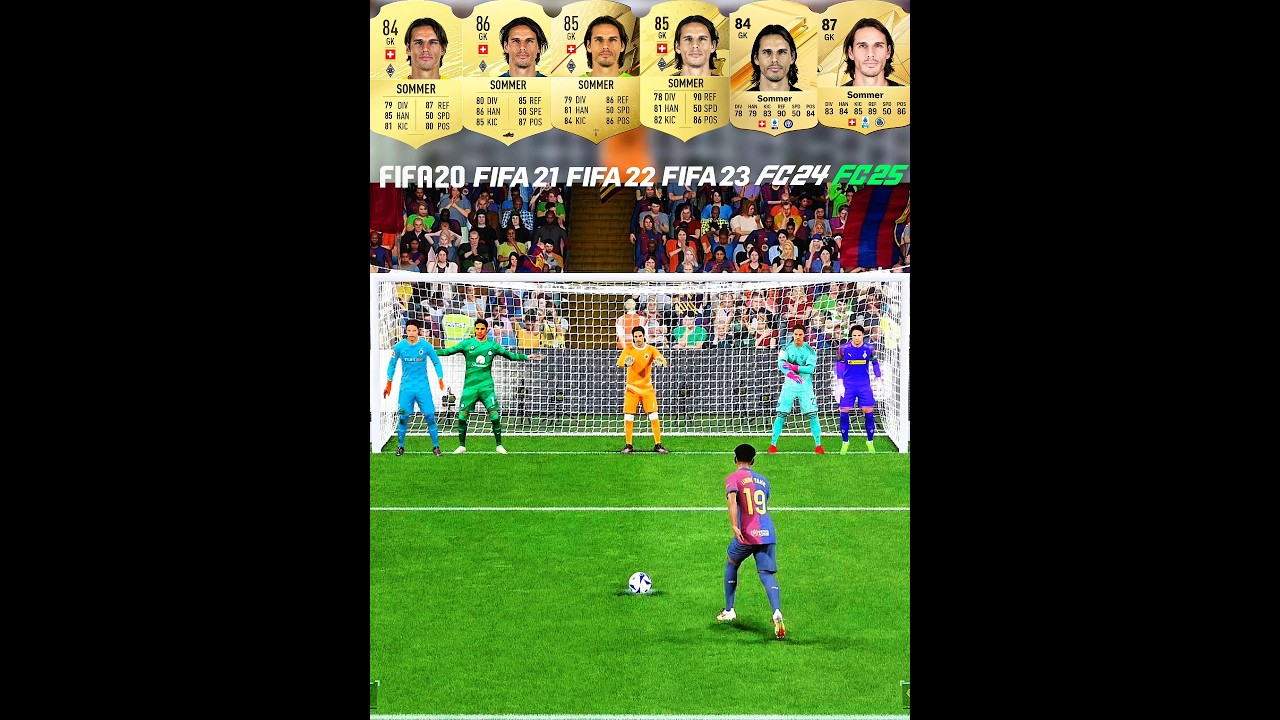 Yann Sommer Penalty Save Evolution From FIFA 20 To FC 25 