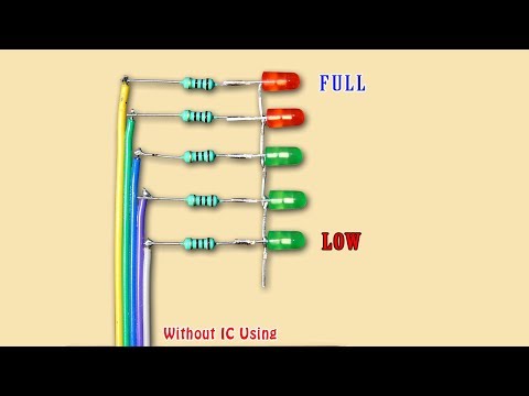 Simple Water Level Indicator Without IC & Transistor