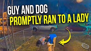 Ring Camera Captured a Lady That Suddenly Fell as Her Fiancé and Dog Promptly Ran to Her