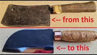From old chopping knife to new camp kitchen knife