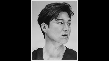 Pencil drawing / Realistic sketch / Lee Min-ho / Korean drama / Timelapse video